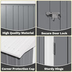 Greesum 8×6FT Outdoor Storage Shed, Metal Patio Storaged Sheds - Image 5