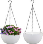 8 inch Small Hanging Planters for Indoor Outdoor Plants, 2 Pack Hanging Flower by Meowell