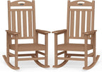 Oversized Rocking Chairs Outdoor Set of 2, High Back Porch Rocking Chair by Suunyn