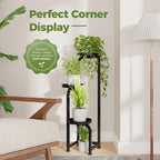 Bamworld Tall Plant Stand Indoor Outdoor, Corner Metal Flower Pot Stands - Image 3