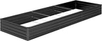12x4x1FT Galvanized Raised Garden Bed Kit, Vegetable Boxes-Rectangle Metal - Image 9