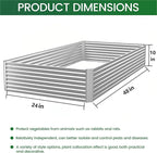 FRIZIONE 4pcs 4x2ft Galvanized Raised Garden Bed Outdoor, Above Ground Garden - Image 3