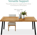 Best Choice Products 6-Person Indoor Outdoor Acacia Wood Dining Table, Picnic - Image 8