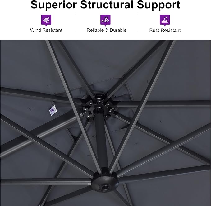 PURPLE LEAF 9 Feet Patio Umbrella - Image 3