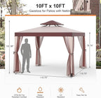 Patio Gazebo Tent Outdoor Canopy Shelter 10'x10' - Image 3