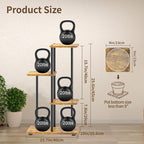 LASZOLA Black 3 Tiered Wood Plant Stand Indoor - Image 3