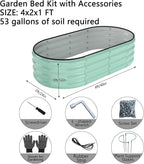 Galvanized Metal Planter Raised Garden Bed Kit - Image 2