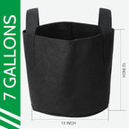 JERIA 12-Pack 7 Gallon Grow Bags, 300G Thickened Nonwoven Garden Pots, Heavy - Image 2