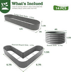 A ANLEOLIFE Set of 14, 18 Inch Tall Raised Garden Beds Kit, Heart-Shaped - Image 2