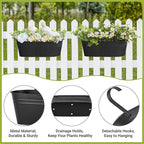 Dahey 4 Pcs Metal Hanging Flower Pots - Image 3