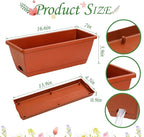 12Pcs 17Inches Rectangle Planter Box - Image 2