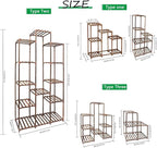 XXXFLOWER Plant Stand Indoor Outdoor 13 Tiers Wood Plant Shelf - Image 2