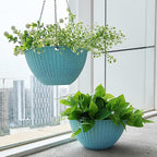 Hanging Planters for Outdoor Plants 8/10 Inch, ​4 Packs Hanging Flower Pot - Image 6