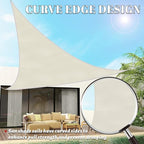 SUNLAX Custom Size 10'x18'x20.6' Beige Sun Shade Sail Right Triangle UV Block - Image 3