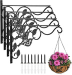 Hanging Plants Bracket, 4 Pack 12 inch Wall Planter Hook by Vumdua