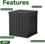 50 gallon deck box, All-weather resin material outdoorstorage box easy to - Image 3