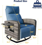 Outdoor Recliner Chair, Wicker Patio Recliners - Image 2