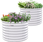 A ANLEOLIFE 2-Pack 3ft x 24” Tall Galvanized Raised Garden Beds Outdoor by AAnleolife