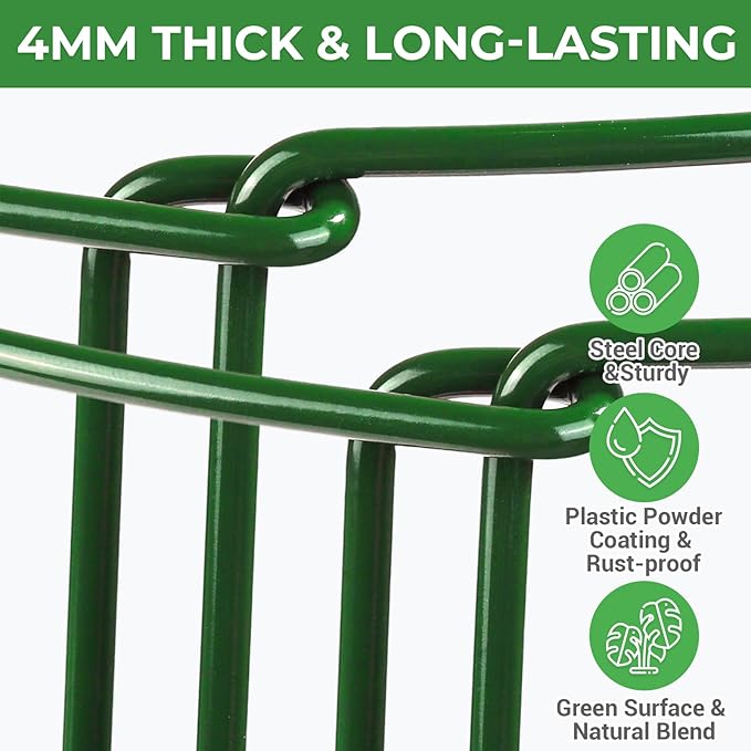 LEOBRO 24 Inch Plant Support Stakes, Peony Cages and Supports, Garden Stakes - Image 3