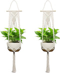 USLAI Macrame Plant Hanger Indoor Outdoor, Fits 4 to 12 Inch Pots, Hanging by USLAI