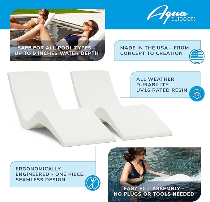 Aqua Outdoors Pool Chaise Lounge Chairs - Image 4