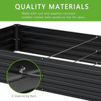 12x4x1FT Galvanized Raised Garden Bed Kit, Vegetable Boxes-Rectangle Metal - Image 4