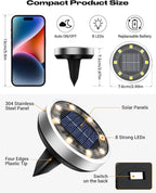 btfarm 12 Pack Solar Lights Outdoor, 8 LED Solar Ground Lights IP65 Waterproof - Image 6