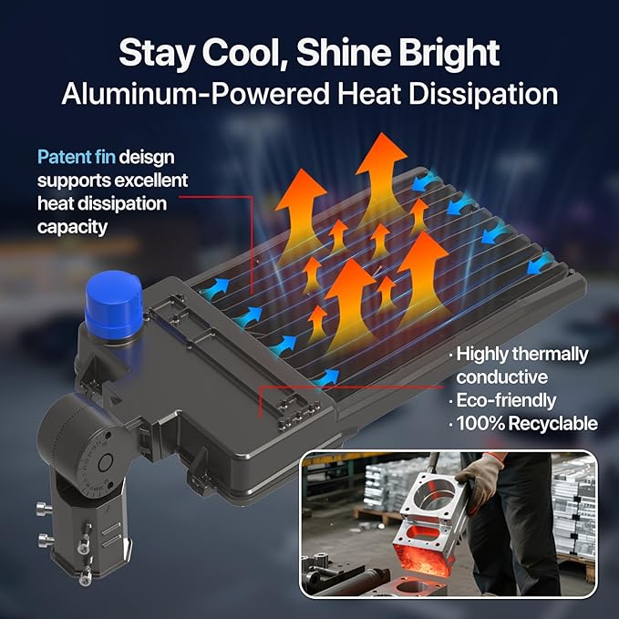 HYPERLITE LED Parking Lot Lights Outdoor - 400W 60000lm UL Listed Led Parking - Image 4