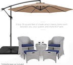 Best Choice Products 10ft Offset Hanging Market Patio Umbrella w/Easy Tilt - Image 2