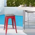 FDW Metal Bar Stools Counter Height Barstool Stackable Barstools Indoor Outdoor - Image 4
