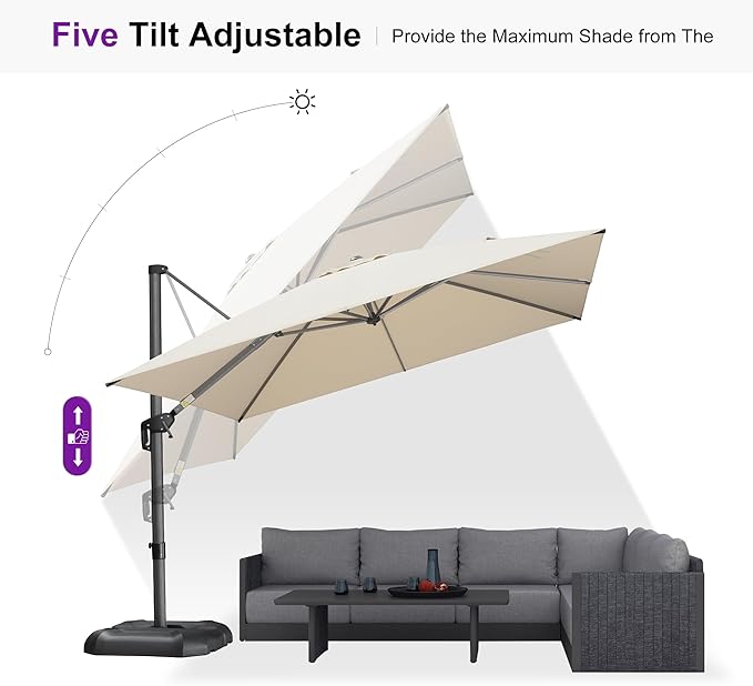 PURPLE LEAF 10 Feet Patio Umbrella - Image 8