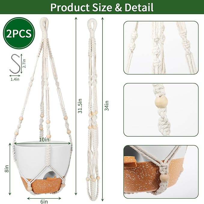 GARDIFE 10 Inch Hanging Planters - Image 2