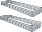 2 Pack 12x4x1FT Galvanized Raised Garden Beds Kit Outdoor Metal Gardening - Image 5