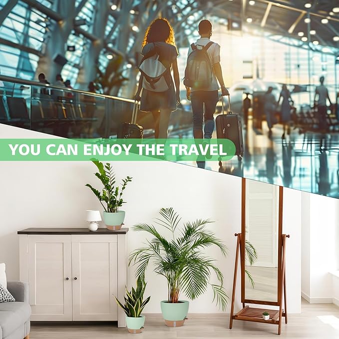 Self Watering Planter Set with Visual Water Level, Modern 8+7+6.5+6+5.5+5 Inch - Image 8
