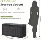 Outdoor Storage Box, Resin Deck Boxes Indoor and outdoor, Waterproof Storage - Image 4