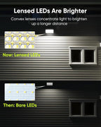 JACKYLED Solar Lights Outdoor 299 LED 1000 Lumens Bright Solar Wall Spotlight - Image 5