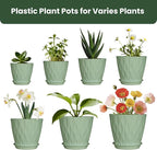 Plastic Plant Pots, 7/6.5/6/5.5/5/4.5/4 inch Flower Pots - Image 5