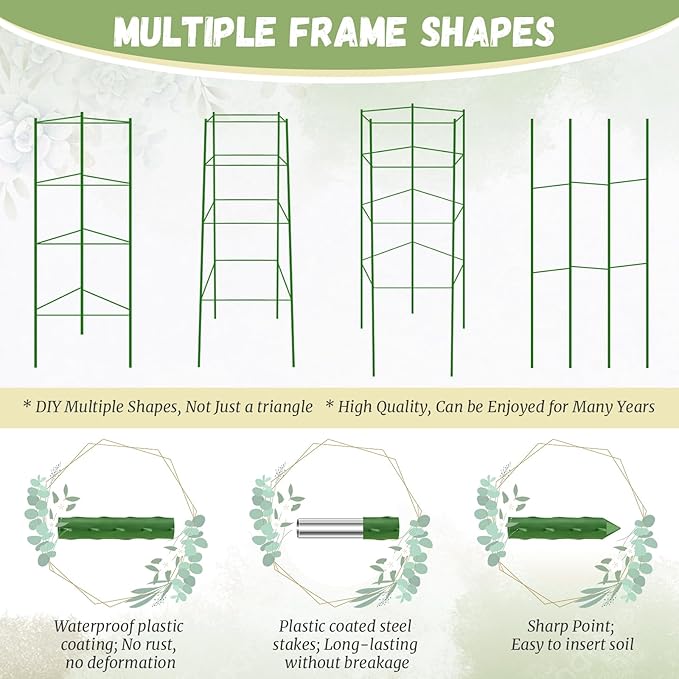 Legigo 4ft 4-Pack Tomato Cage for Garden Plant Support- Up to 48inch Garden - Image 5