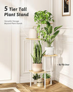 Tall Plant Stand Indoor 5 Tiered Plant Shelf - Image 4