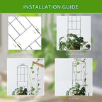 4 Pack 31'' Plant Trellis for Climbing Plants Indoor & Outdoor, Metal Trellis - Image 3