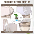 6 Pack Self Watering Hanging Planters Indoor Flower Pots Visible Water Level - Image 3