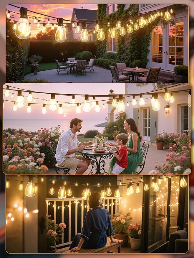 luckystyle 150FT LED Outdoor String Lights - Image 7
