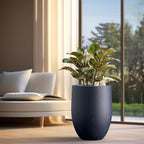 Kante Tall Concrete Planter, 21.7-Inch Height Antique Blue Large Indoor Outdoor - Image 4