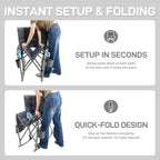 EVER ADVANCED Lightweight Folding Rocking Camping Chair, Padded Portable Rocker - Image 4