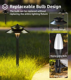 SUNVIE 3W Low Voltage Pathway Lights Wired Landscape Path Lights Outdoor Low - Image 3