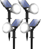 Solar Spot Lights for Outside, 21 LED Outdoor Solar Lights for Yard, 4 Pack - Image 8