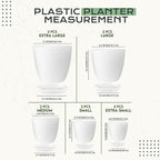 Utopia Home - Plant Pots Indoor - 7/6.6/6/5.3/4.8 Inches Flower Pots - Image 2
