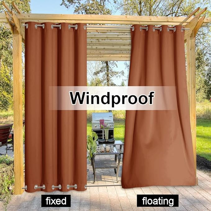 NICETOWN Outdoor Curtain Top and Bottom Fixed Grommet, Thermal Insulated - Image 5