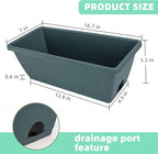 Window Box Planter, 7 Pack Plastic Vegetable Flower Planters Boxes 17 Inches - Image 3