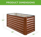 Best Choice Products 4x2x2ft Outdoor Metal Raised Garden Bed, Deep Root Box - Image 3